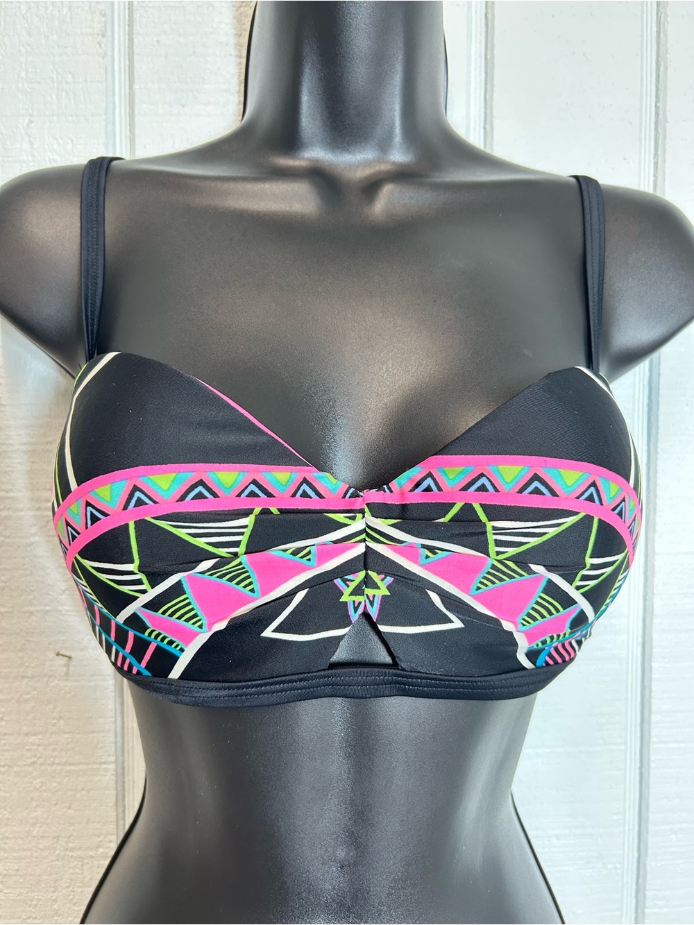 Coco Rave Peek-Boo Bikini Top Black Swim Top